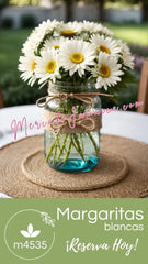 Mason Jar 1858 Margaritas Blancas