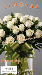 Danza con 40 rosas blancas
