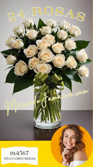 Romance 24 Rosas Blancas