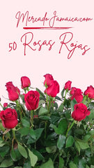 Canasta con 50 Rosas Rojas Te Quiero Hoy !