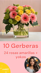 Delicas Arreglo gerberas rosa