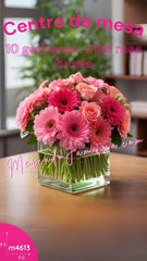 Maravillas Florales Centro de Mesa con Gerberas