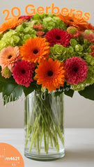 Gerberas Colores 20 Flores Arreglo Floral