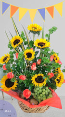Florerias Df Arreglos Frutales con Girasoles !