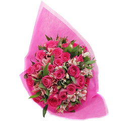 Ramo Flores Rosas Fucsia Divino Amor !