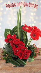 ¡Envio de Flores Mexico Rosas Rojas y Gerberas, Tradicion y Pasion!