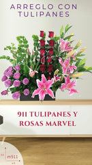 ¡Arreglos de Tulipanes con Rosas Marvel!