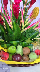 Arreglo de Frutas y Flores Completo !