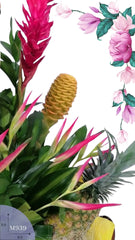 Arreglo de Frutas y Flores Completo !