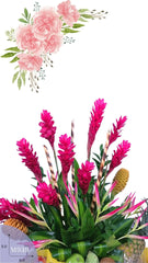 Arreglo de Frutas y Flores Completo !