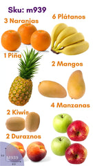 Arreglo de Frutas y Flores Completo !