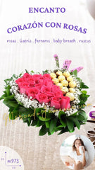 Corazon Rosas Fucsia Encanto !