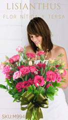 Arreglo con Lisianthus Rosa Intenso !