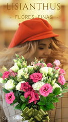 Arreglo con Lisianthus Rosa Blanco !