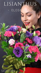 Arreglo con Lisianthus Morado Rosa !