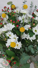 Arreglo Floral Margaritas y Craspedias