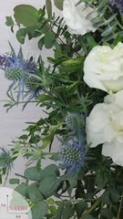 Arreglo Floral Lisianthus Blanco y Lavanda