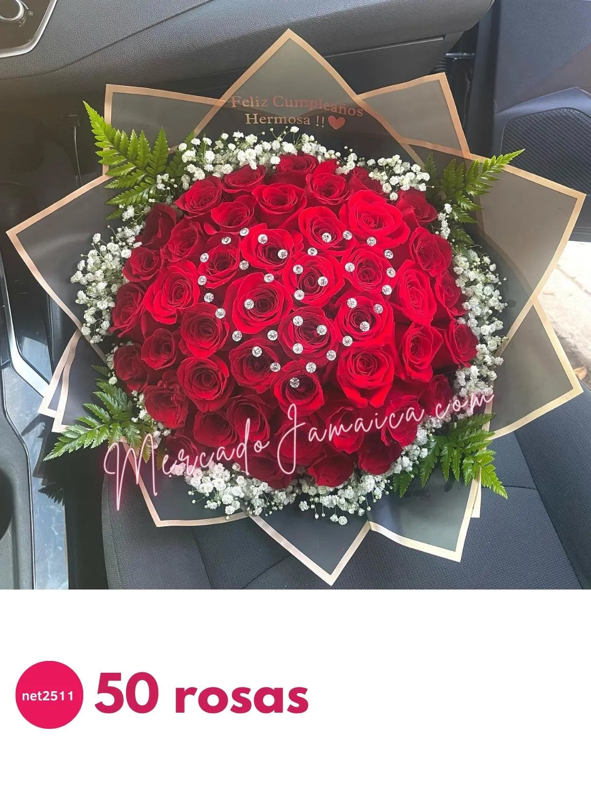 Ramo de rosas con coronita