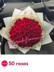 Ramo de rosas con coronita