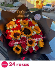 Ramo de rosas con coronita