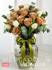 Gran caramelo con rosas baylis