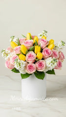 Alegría Floral: Rosas y Tulipanes con Amor