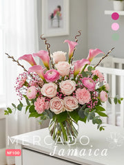 Nacimiento Floral en Rosa