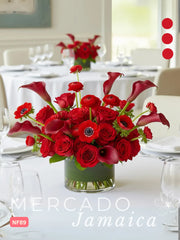 Brasa Floral con Callas Rojas