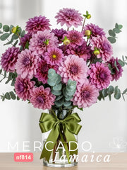 Arreglo con Dalias Uva