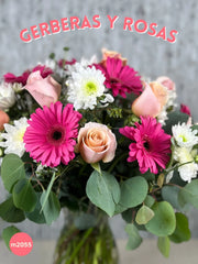 Brisa elevada con gerberas