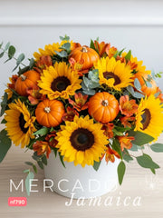 Bello Atardecer de Octubre con Girasoles