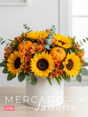 Bello Atardecer de Octubre con Girasoles