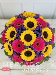 Alegría portátil con Girasoles