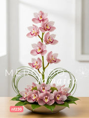 Arreglo de Lujo Serenidad Zen con Orquídea Cymbidium