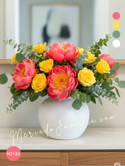 Peonías Coral Moderna