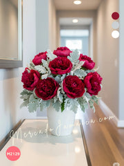 Peonías Dusty Miller