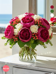 Peonías con Hipericos