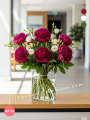 Peonías con Lisianthus de Verano