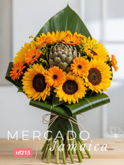 Ramo Fuerza de la Tierra con Girasoles y Alcachofa