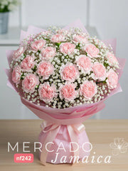 Ramo Dulce Abrazo con 20 Claveles Rosas