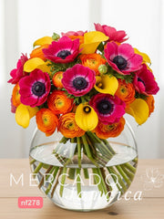 Explosión Cítrica: Ranúnculos y Callas