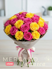 Ramo Explosión de Alegría con 30 Rosas Bicolor