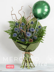 Ramo Arquitectónico Estructura con Eryngium Azul