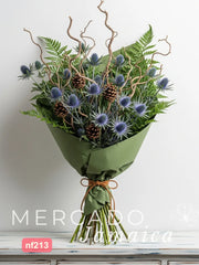 Ramo Arquitectónico Estructura con Eryngium Azul