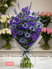 Cielo Nocturno de Eryngium y Statice Morado