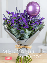 Ramo Serenidad Púrpura con Lavanda y Eucalipto