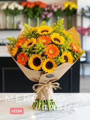 Ramo Fiesta de Colores con Girasoles y Gerberas