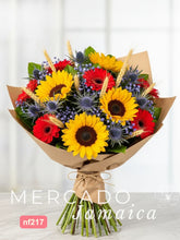 Ramo Arcoíris Campestre con Girasoles y Gerberas