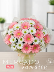 Ramo de Gerberas Rosas y Crisantemos Radot