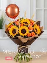 Ramo Calidez de Cosecha con Girasoles y Rosas